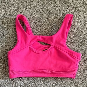 Five Dancewear Pink Sports Bra Size Youth Large